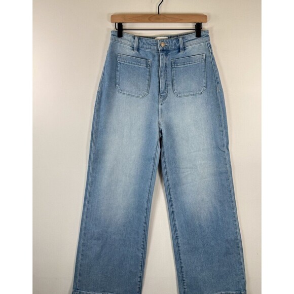 Rollas Womens Jeans Blue Denim High Rise Wide Leg G Day Mate Medium Wash Size 30 - Picture 6 of 13
